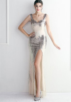 Plus Size Women Sequined Formal Party Evening Dress