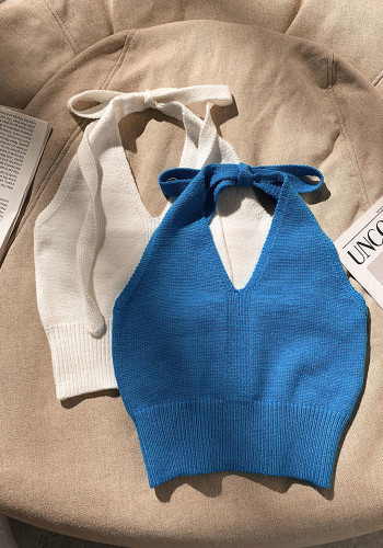 Women Halter Neck Crop Top