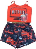 Women Printed Tank Top and Shorts Two-Piece Set