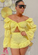 Sexy women's blouse with piled sleeves and pleated suit