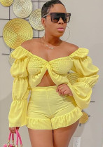 Sexy women's blouse with piled sleeves and pleated suit Sexy women's blouse with piled sleeves and pleated suit