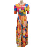 Women's Mesh Print Dress