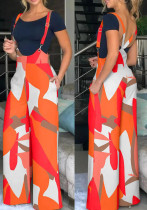 Women's fashion print jumpsuit overalls Women's fashion print jumpsuit overalls