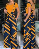 Women's fashion print jumpsuit overalls