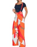 Women's fashion print jumpsuit overalls