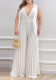 Women's Fashion Pressed V-neck Loose Jumpsuit