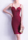 Strapless Beaded Diamond Sexy Bodycon Dress Wedding Formal Party Dress