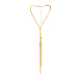 Jewelry Long Snake Bone Chain Necklace Element Chain Tassel Necklace