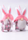 Easter Pink Ears Plaid Rabbit Dwarf Doll Elf Doll Ornament Home Decoration