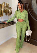 Sexy women's shiny shrunken solid color shirt suit Sexy women's shiny shrunken solid color shirt suit