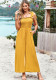 Women Summer Casual Solid Wide Leg Jumpsuit