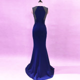 Women Formal Party Slim Elegant Sleeveless Mermaid Evening Dress