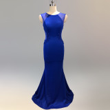 Women Formal Party Slim Elegant Sleeveless Mermaid Evening Dress