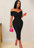 Women Solid Pleated Sleeveless Strapless Maxi Dress