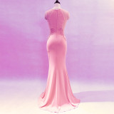 Women Formal Party Slim Elegant Sleeveless Mermaid Evening Dress