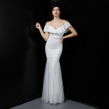 Plus Size Women Sequined Formal Party Maxi Evening Dress