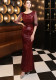 Plus Size Women Sequined Formal Party Maxi Evening Dress