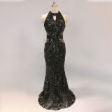 Women Formal Party Halter Neck Elegant Mermaid Evening Gown