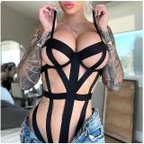 Women Summer Lace-Up Cutout Bandage Sexy Lingerie