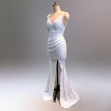 Dinner party dress sexy fashion long fishtail Slim Fit nightclub catwalk annual meeting dress