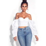 Women's Early Autumn Irregular Long Sleeve Sexy Fashion Women's Cropped Top