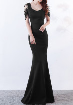 sexy fishtail dress bride wedding toast clothing