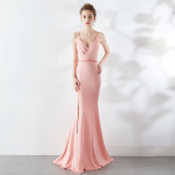 Trailing sexy slim evening dress Slim Fit Bodycon annual meeting host party club evening dress