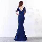 sexy fishtail dress bride wedding toast clothing