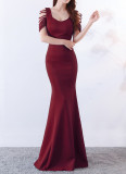 sexy fishtail dress bride wedding toast clothing