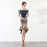 Wrapped See-Through L Gradient Sequins Bodycon Sexy Dress Wedding Formal Party Dress