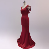 sexy fishtail dress bride wedding toast clothing