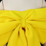 women Tops Women's Sexy Bow Wrap Chest African Strapless Blouse