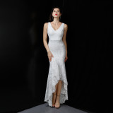 Evening dress female v-neck sexy sequins mermaid party dress dinner dress
