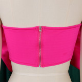 women Tops Women's Sexy Bow Wrap Chest African Strapless Blouse