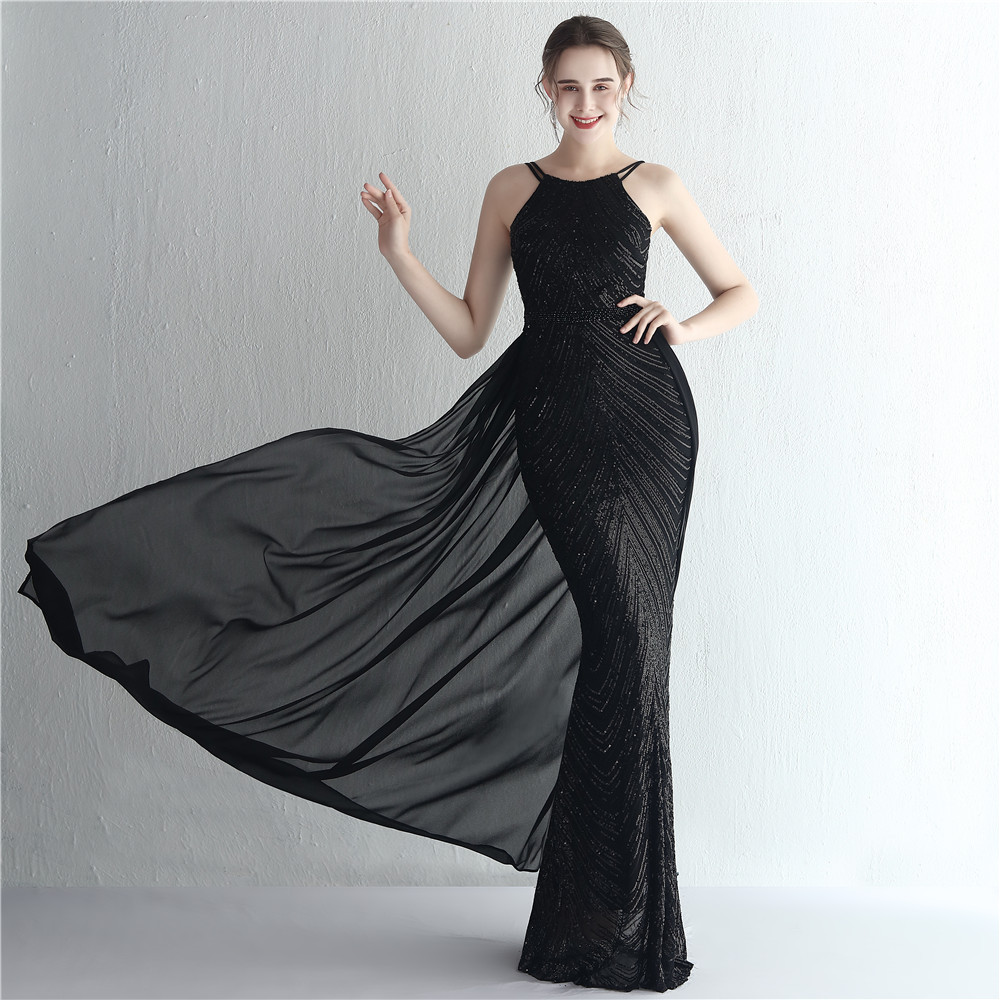 Plus Size Women Plus Size Sequins Formal Party Maxi Evening Dress