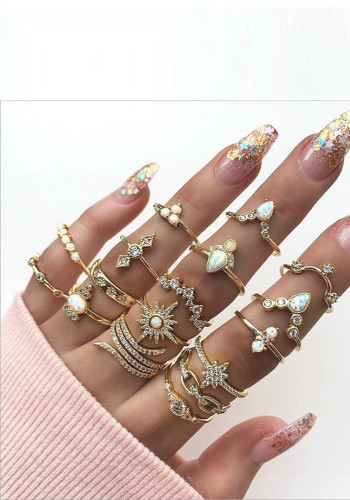 Womens Boho Style Ring 17 Sets