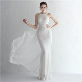 Plus Size Women Plus Size Sequins Formal Party Maxi Evening Dress
