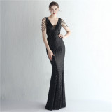 Plus Size Women Plus Size Sequins Formal Party Maxi Evening Dress