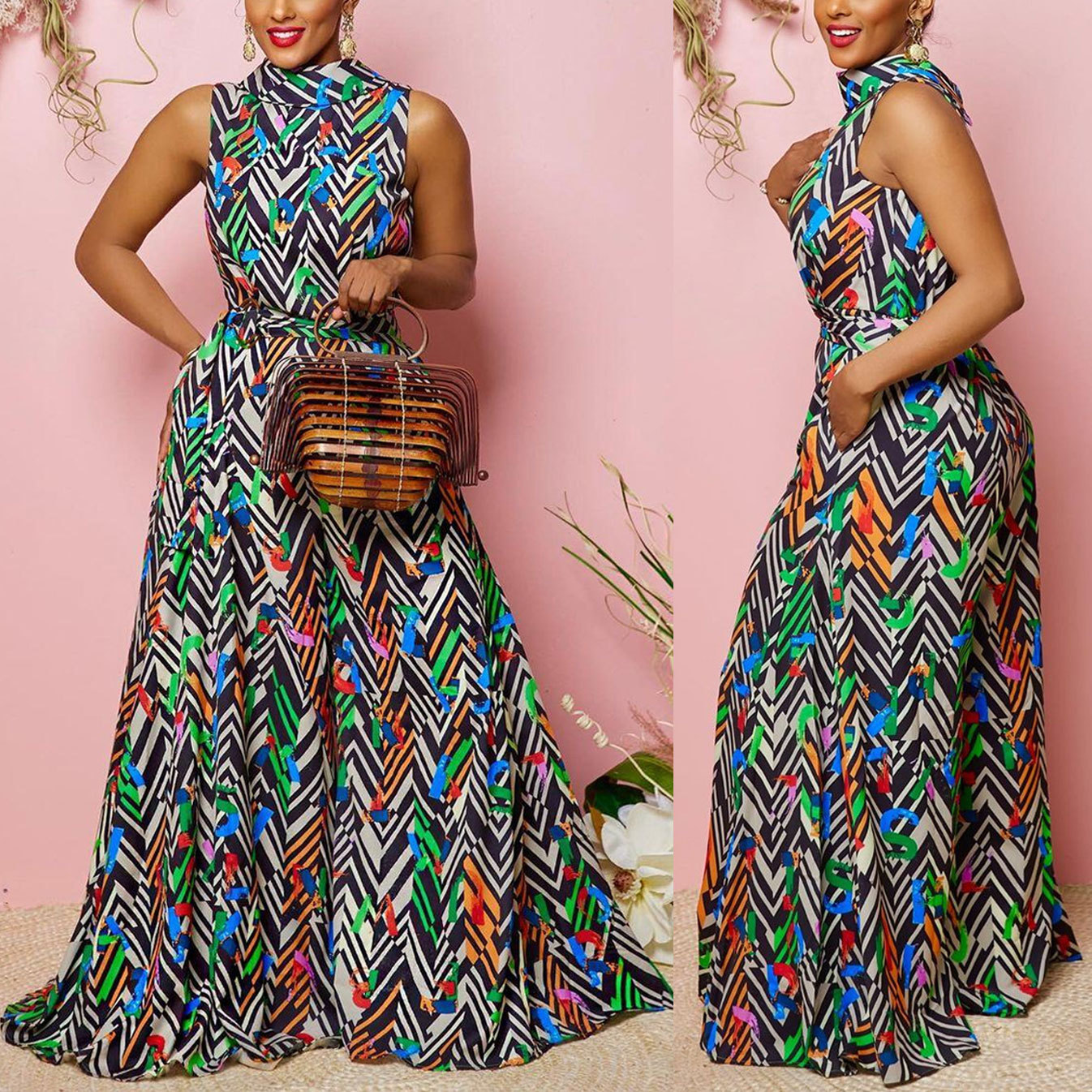 Printed Wide Leg Jumpsuit