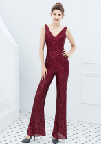 Women Sequins Performing Ballroom Ballroom Latin Dance Jumpsuit Women Sequins Performing Ballroom Ballroom Latin Dance Jumpsuit