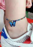 Women Butterfly Pendant Multi-Color Butterfly Anklet  Ankle Chain