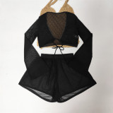 Women mesh sexy bikini beachwear four-piece set