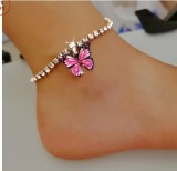 Women Butterfly Pendant Multi-Color Butterfly Anklet  Ankle Chain
