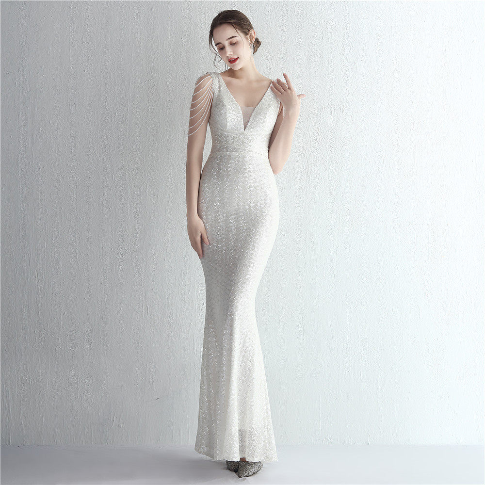 Plus Size Women Plus Size Sequins Formal Party Maxi Evening Dress