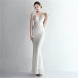 Plus Size Women Plus Size Sequins Formal Party Maxi Evening Dress