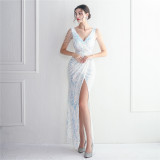Plus Size Women Plus Size Sequins Formal Party Maxi Evening Dress