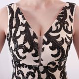 Mesh Embroidered Sequins Long Slim Mermaid Dress Women Formal Fashion Party Dress
