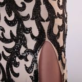 Mesh Embroidered Sequins Long Slim Mermaid Dress Women Formal Fashion Party Dress