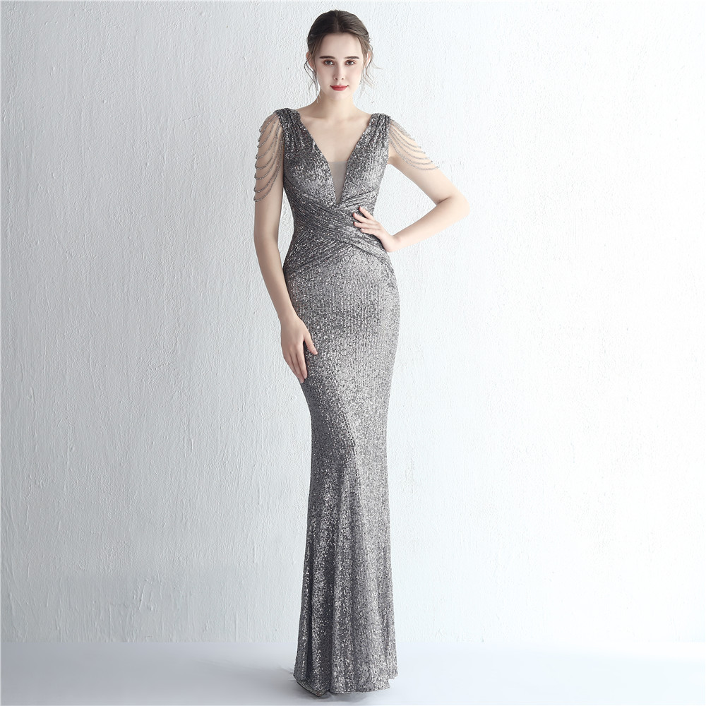 sequins plus Plus Size Formal Party Evening Dress
