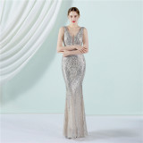 Long Sequins Plus Size Beauty Formal Party Evening Dress